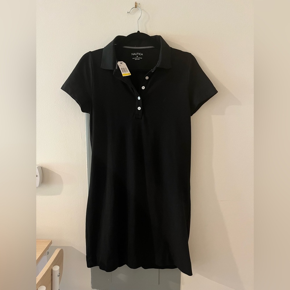 Nautica Classic Black Polo Dress